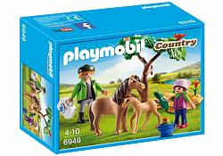 Игровой набор из серии Ферма Пони: Ветеринар с пони и жеребенком (Playmobil, 6949pm) - миниатюра
